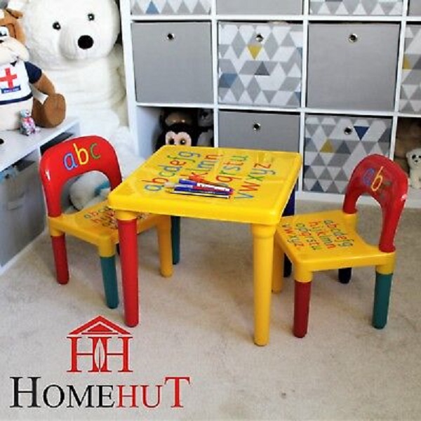 ABC TABLE AND CHAIR SET Alphabet Childrens Plastic - Kids Toddlers Childs - Gift